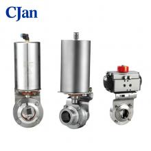 Vanne pneumatique pneumatique en acier inoxydable sanitaire